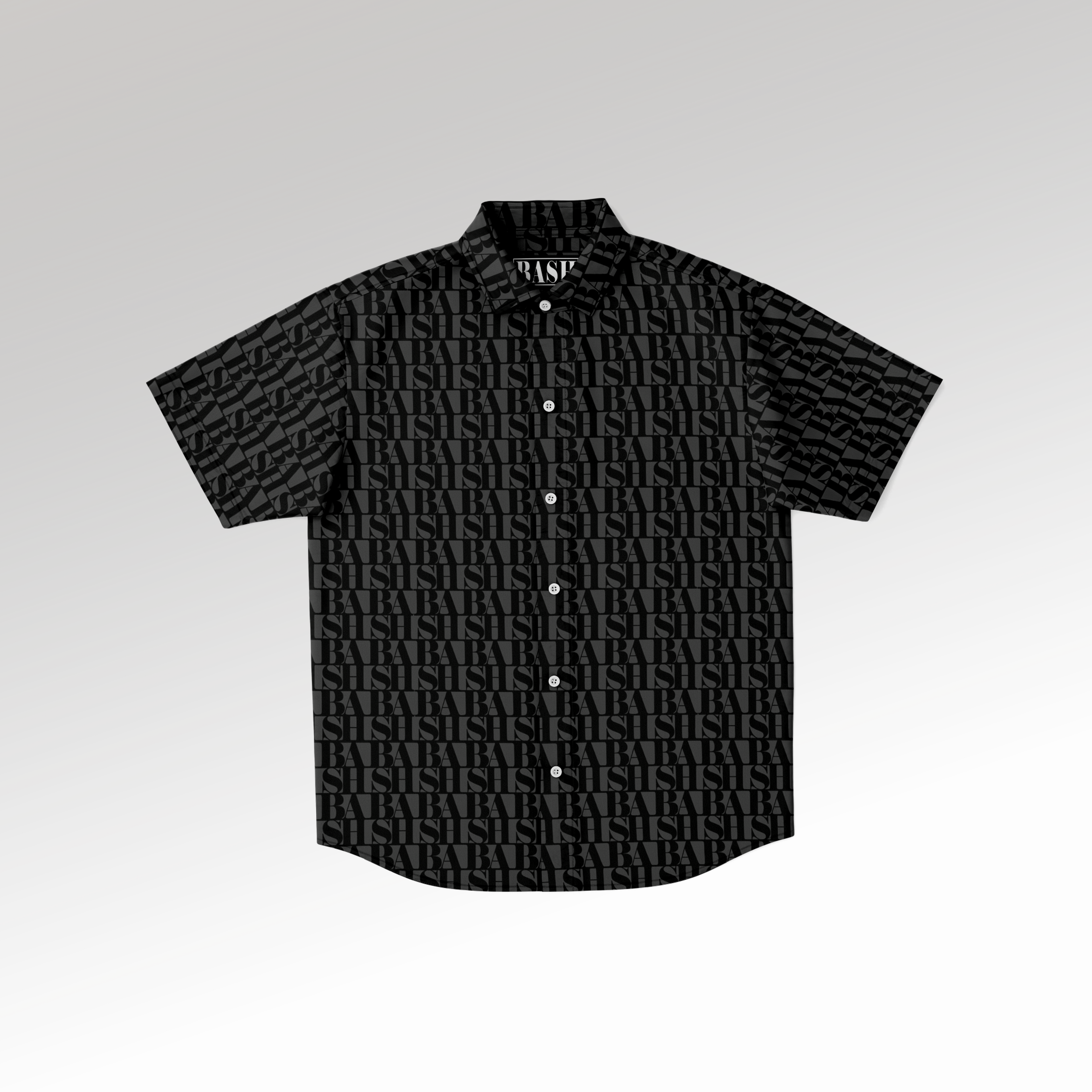 Monogram Collar Button-Down NOIR