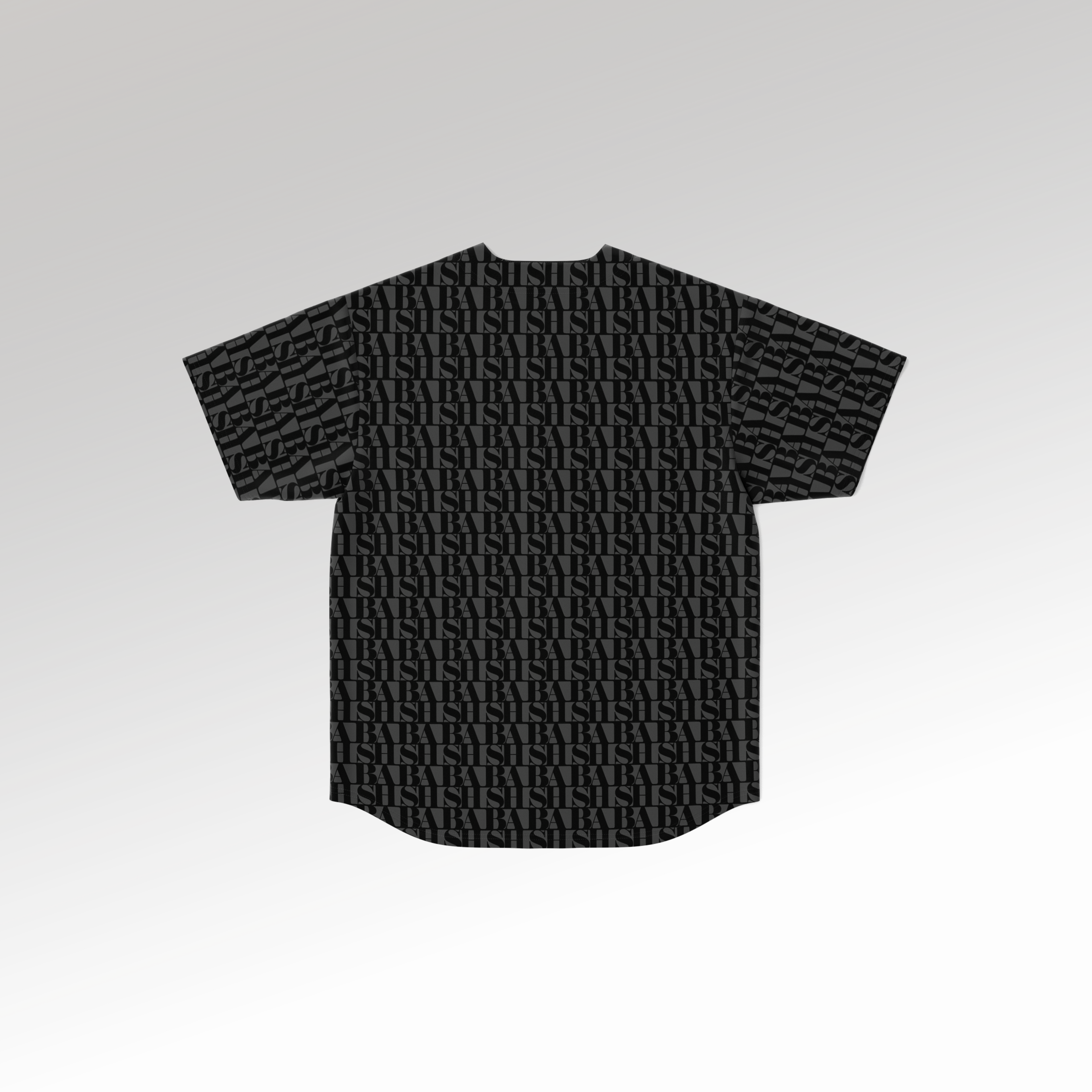 Monogram Collarless Button-Down BLACK