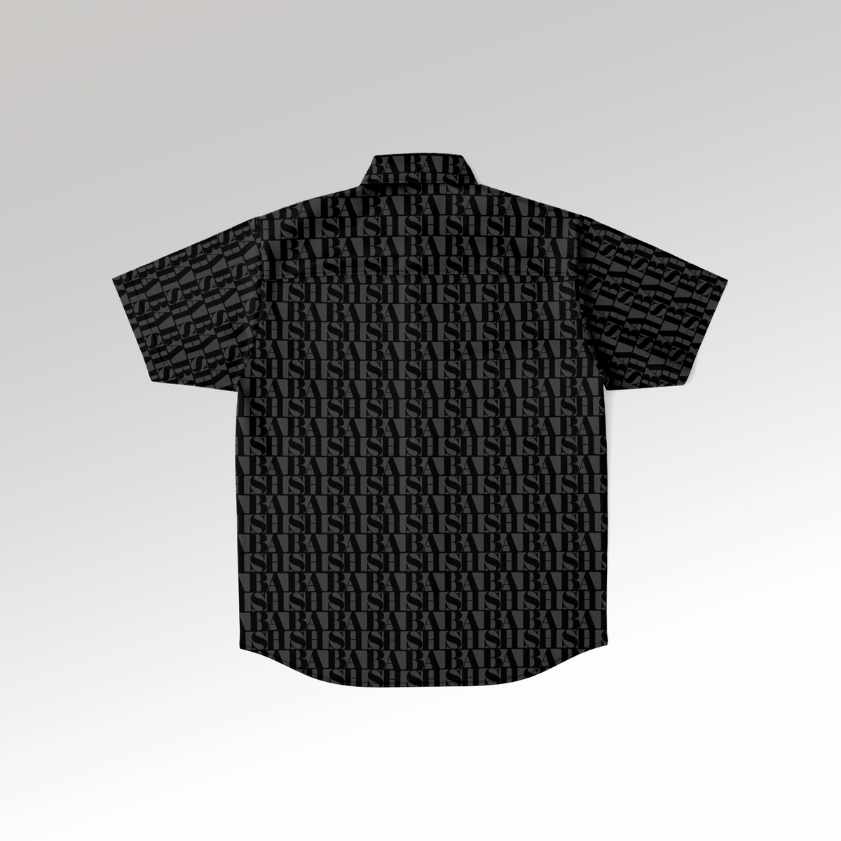 Monogram Collar Button-Down NOIR