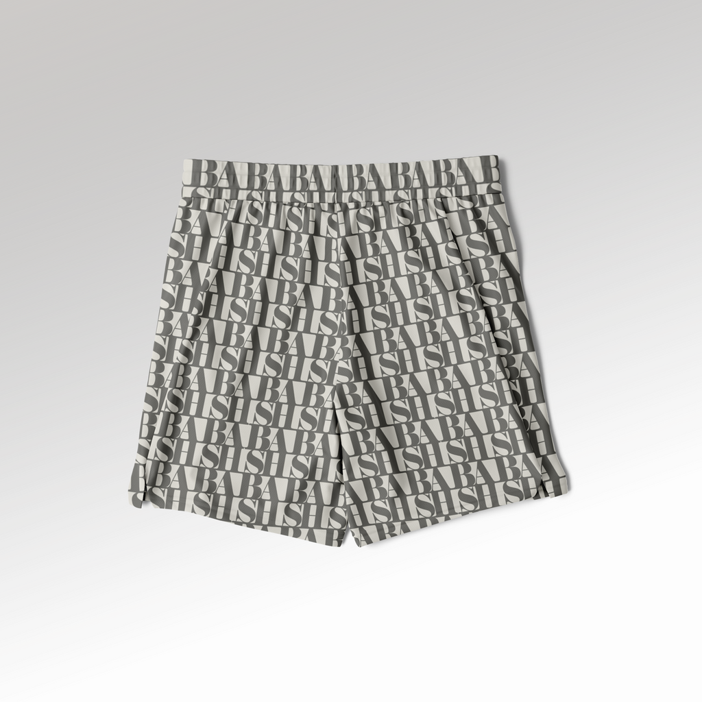 BASH Monogram 2-in-1 Athletic Shorts CRÈME