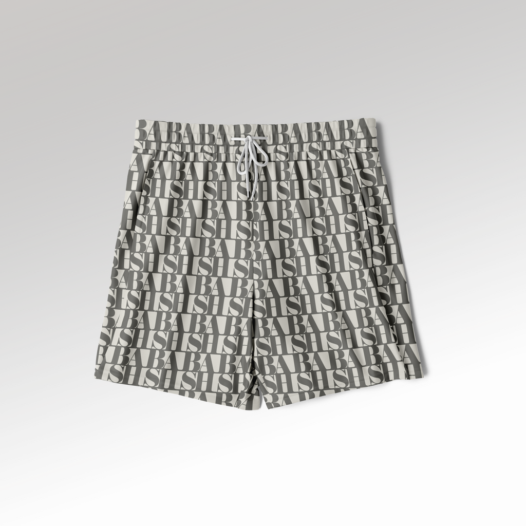 BASH Monogram 2-in-1 Athletic Shorts CRÈME