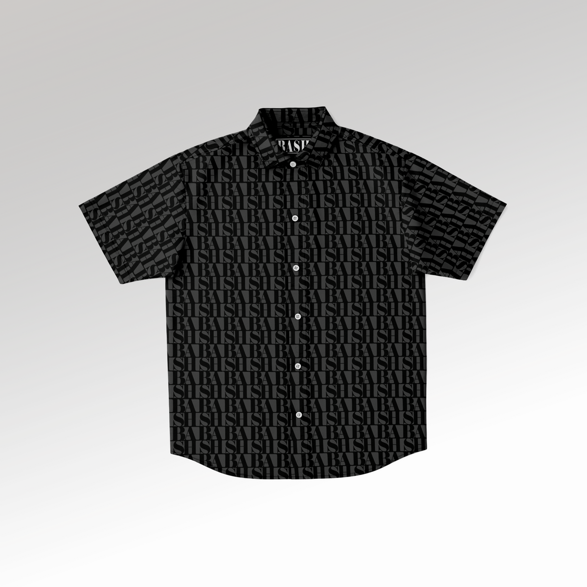 Monogram Collar Button-Down NOIR