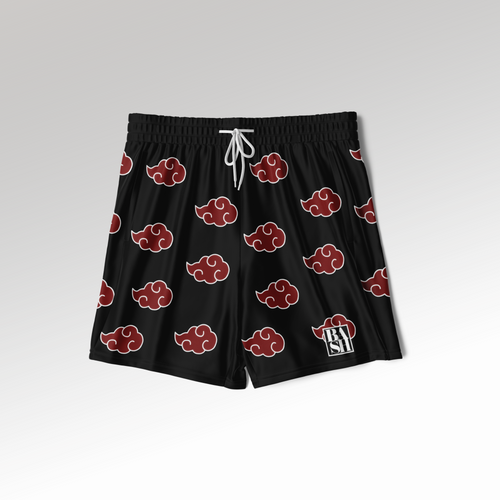 Akatsuki Cloud 2-in-1 Shorts - BLACK
