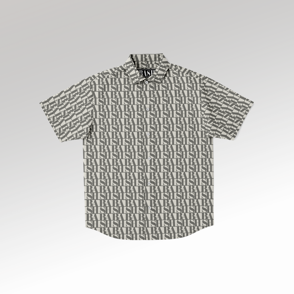 Monogram Collar Button-Down CRÈME