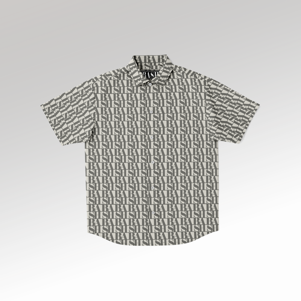 Monogram Collar Button-Down CRÈME