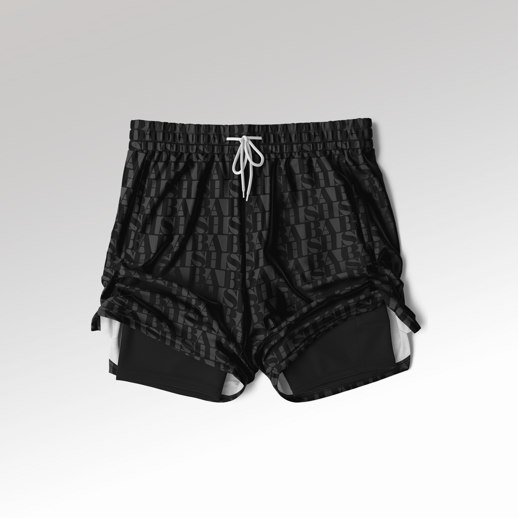 Monogram 2-in-1 Athletic Shorts NOIR